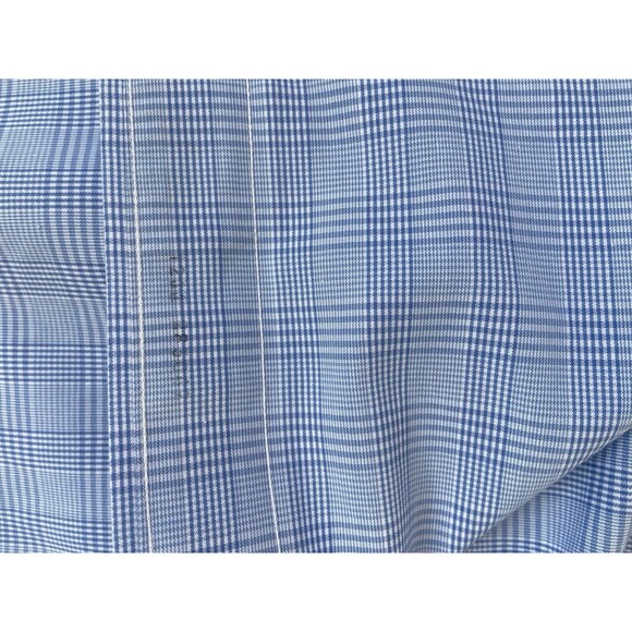 Brooks Brothers Supima Cotton French Cuff Dress Shirt Blue Micro Check 16.5-34 - Picture 6 of 13